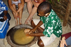 Kava ceremony Kava ceremony in Fiji. It really both looks and tastes like muddy water